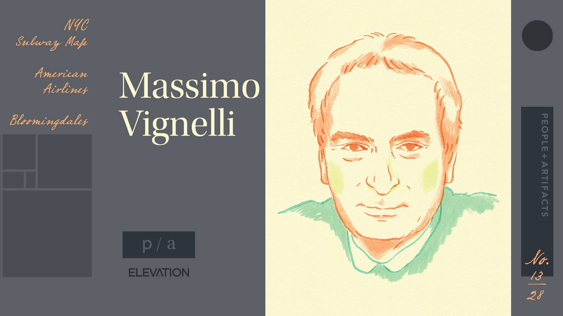 Illustration of Massimo Vignelli