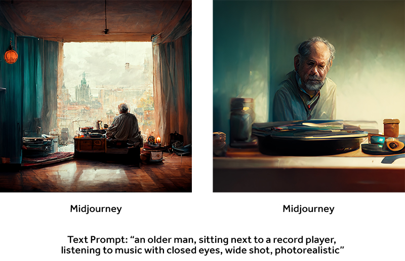 Midjourney Old Music Man